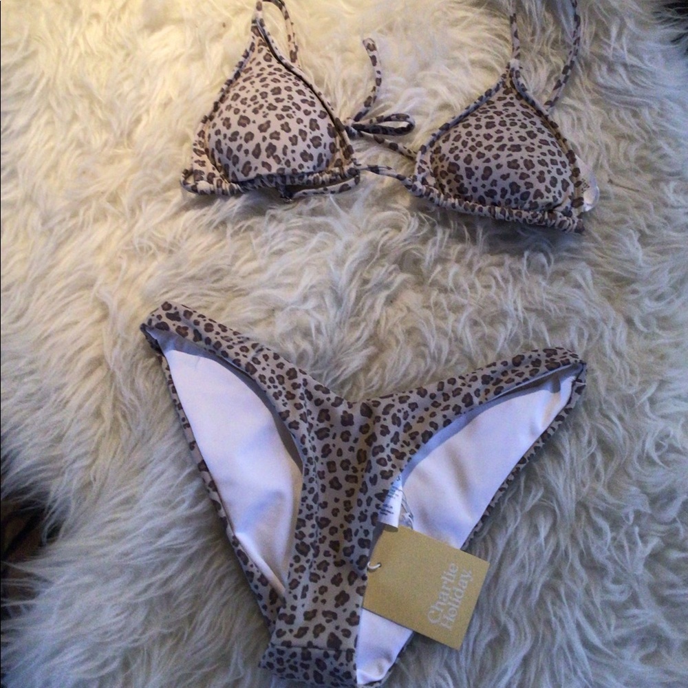 RARE Charlie Holiday animal bikini